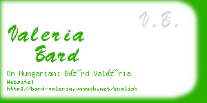 valeria bard business card